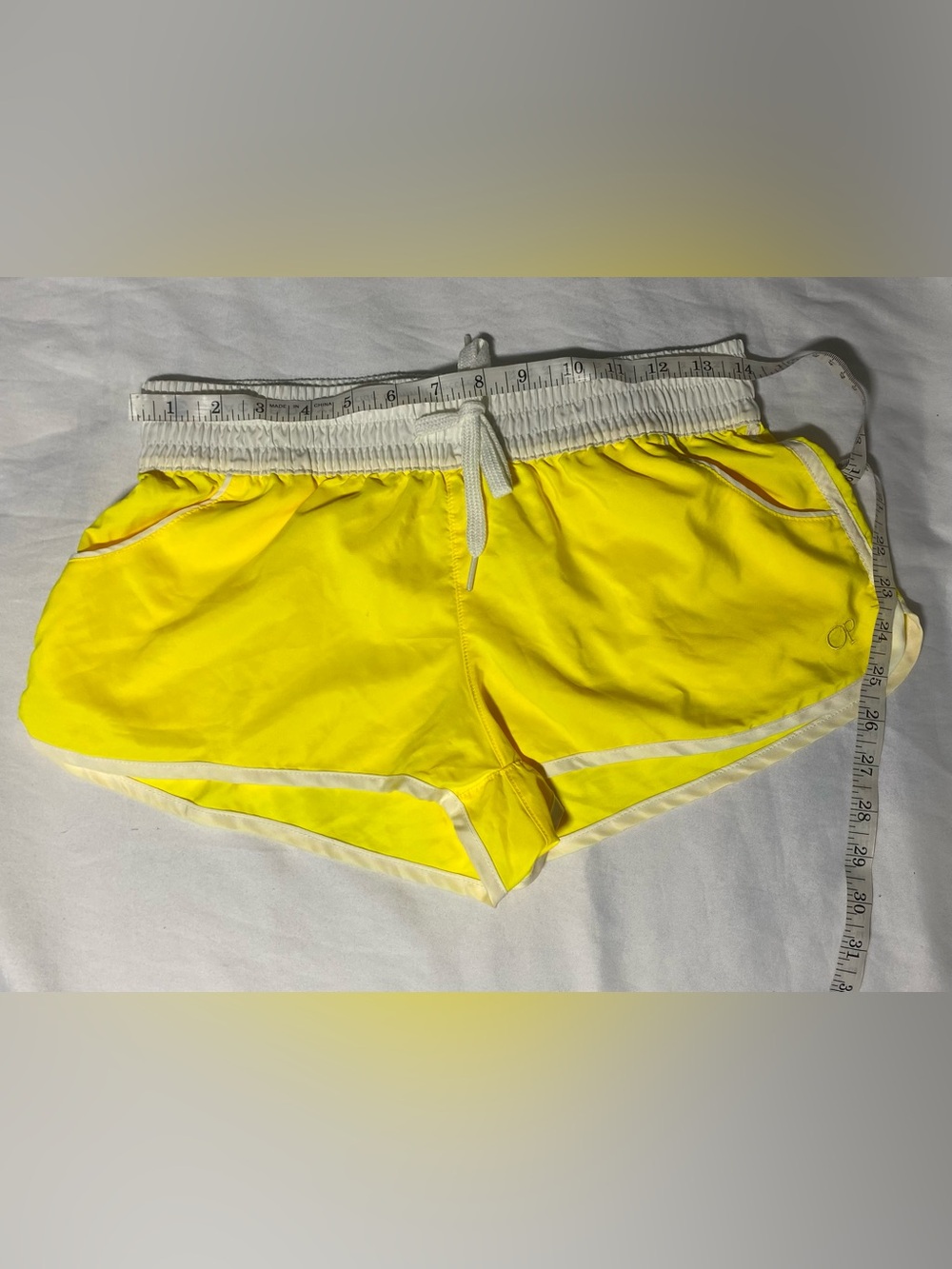 OP - 80’s Inspired Yellow Athletic Shorts with White Trim
